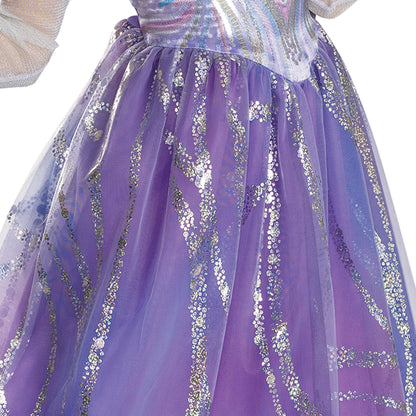 Wicked Glinda Deluxe For Good Costume, Official Movie Halloween Outfit for Kids, Girls Size (3T-4T)