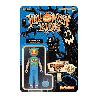 Super7 Halloween Kids Mummy Boy Reaction Figure - 3.75" Mummy Boy Action Figure with Accessory Pop Culture Collectibles and Retro Toys