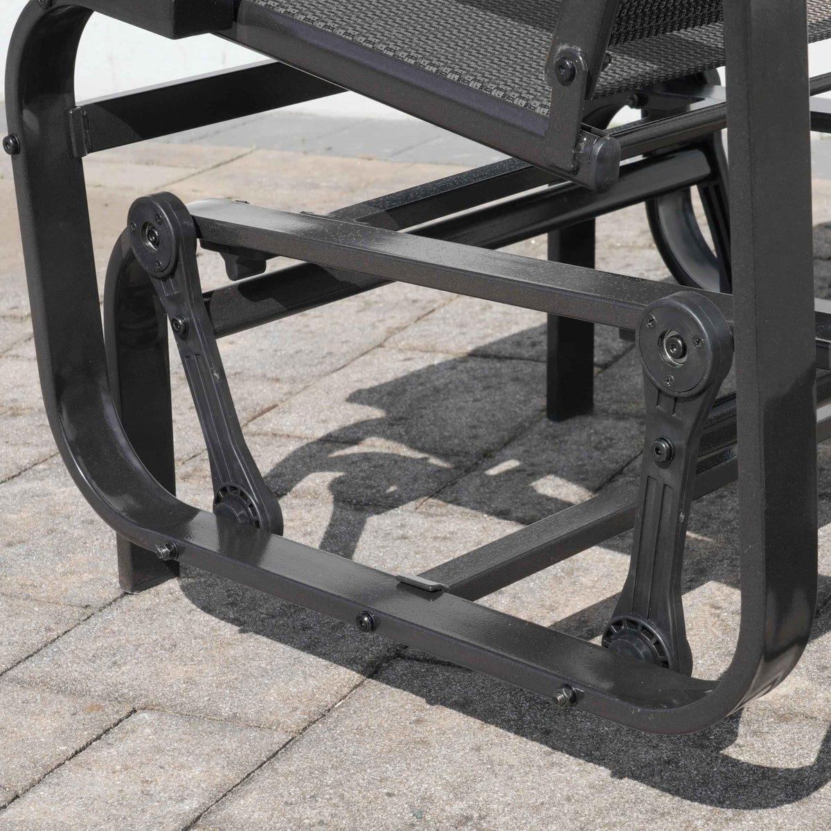 Sojag Belle Patio Glider Chair with Heavy-Duty Steel Frame and PVC-Coated Fabric, Easy-Glide Outdoor Patio Rocking Chair, Dark Grey 🍁 All In One Marketplace Canada