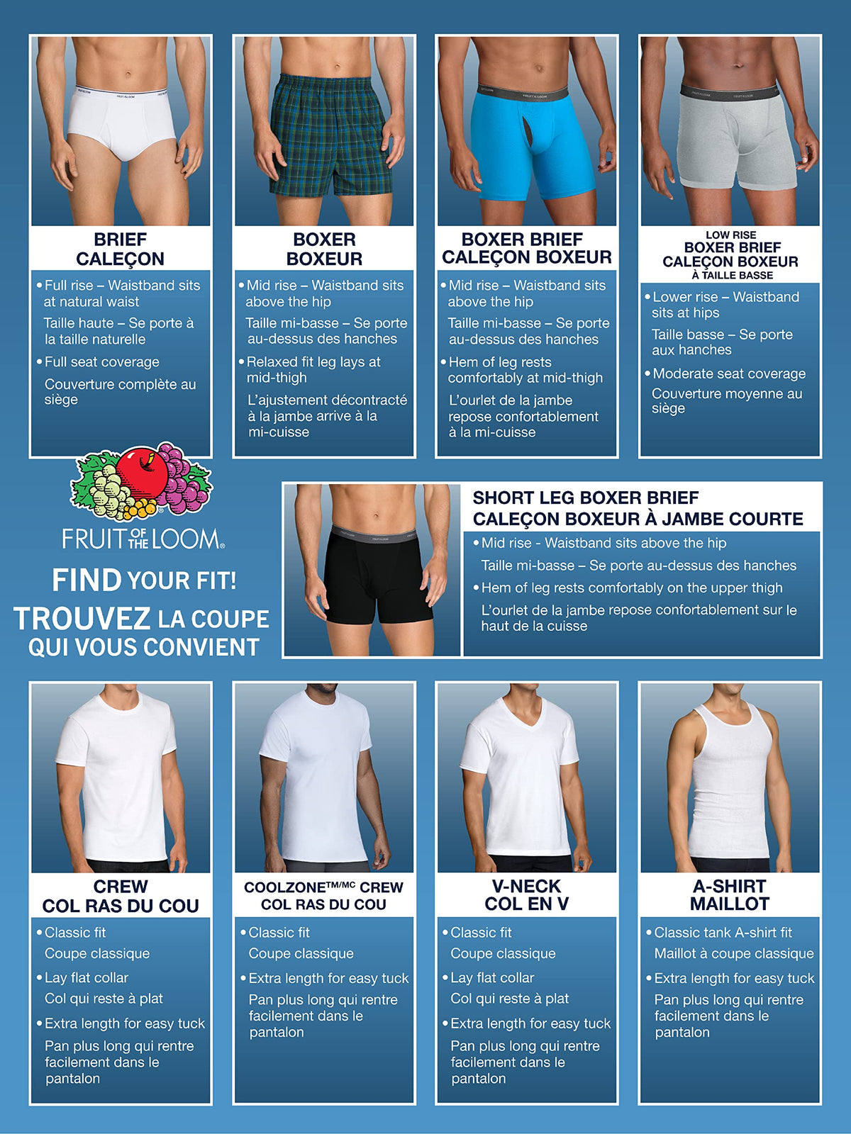 Fruit of the Loom mens Cotton (Regular & Big Men) Briefs, Regular - 6 Pack Assorted, X-Large US 🍁 All In One Marketplace Canada