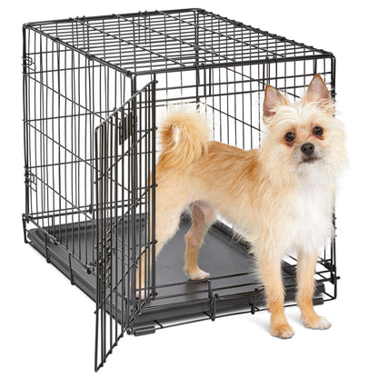 MidWest Homes for Pets 24-Inch iCrate for Small Breeds, 12-20 lbs, Single Door Folding Dog Crate with Divider Panel, Leak-Proof Tray & Secure Latch, Portable, Durable & Easy to Assemble 🍁 All In One Marketplace Canada
