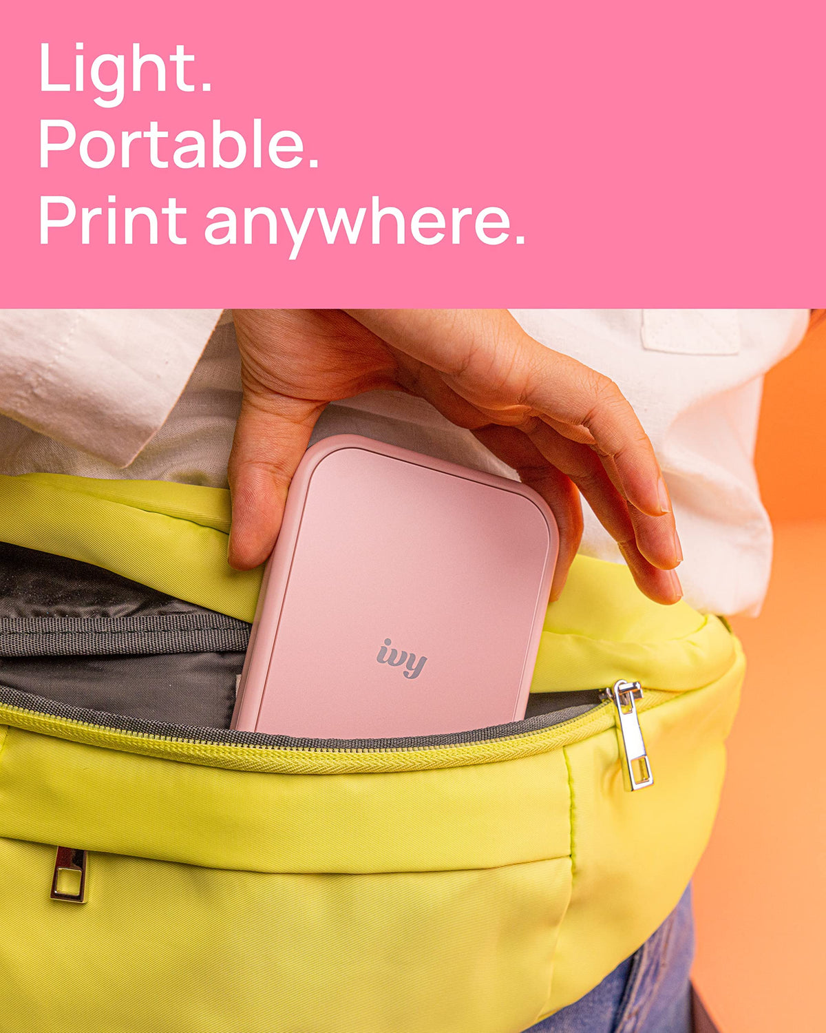 Canon Ivy 2 Mini Photo Printer (Blush Pink), Bluetooth Portable Smartphone Printer for iOS & Android, Bundle with 110 Zink Sticky-Back Photo Prints, LED Light Bar, Protective Case & USB Cable 🍁 All In One Marketplace Canada