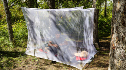 Coghlan's Rectangular Mosquito Net – Lightweight Mesh Canopy for Camping, Travel, and Outdoor Use – Includes Tie Loops, Carry Bag, Twine, Hooks, Anchors, Nails – White, 78" x 32" x 59" 🍁 All In One Marketplace Canada