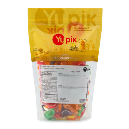 Yupik Mini Jelly Fruit Flavored Slices, 1 kg , 6 Count, Gluten-Free, Colorful Candy, Soft & Chewy, Fruity Flavors, Sugary Coating, Delicious Snacks, Ideal for Gifting, Halloween & Holidays