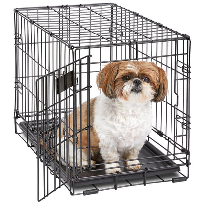 MidWest Homes for Pets 22-Inch iCrate for Extra-Small Breeds, Up to 15 lbs, Single Door Folding Dog Crate with Divider Panel, Leak-Proof Tray & Secure Latch, Portable, Durable & Easy to Assemble 🍁 All In One Marketplace Canada