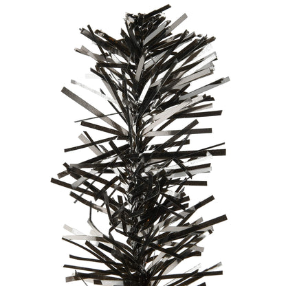 National Tree Company Tinsel Tree, Black, Orange, Halloween Collection, 24 in