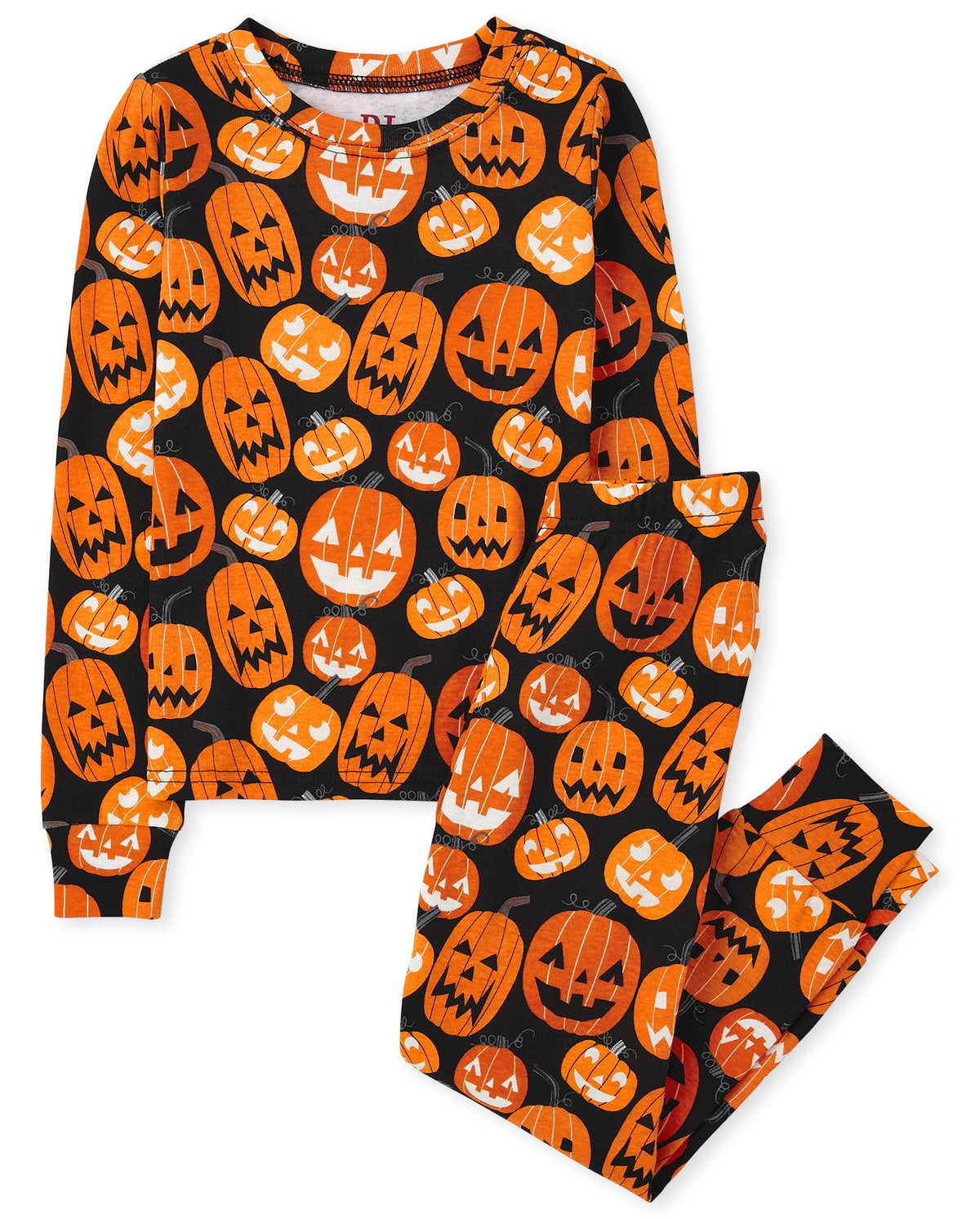 The Children's Place Kids' Family Matching, Halloween Pajama Sets, Cotton, Pumpkin Allover, 3T