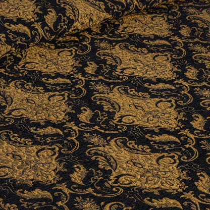Loom and Mill Luxury Quilt Set 3 Piece, Classic Damask Quilted Bedspread Queen Size with 2 Shams, Soft Lightweight Jacquard Bedding Coverlet Set for Halloween Christmas All Season (Black, Queen)