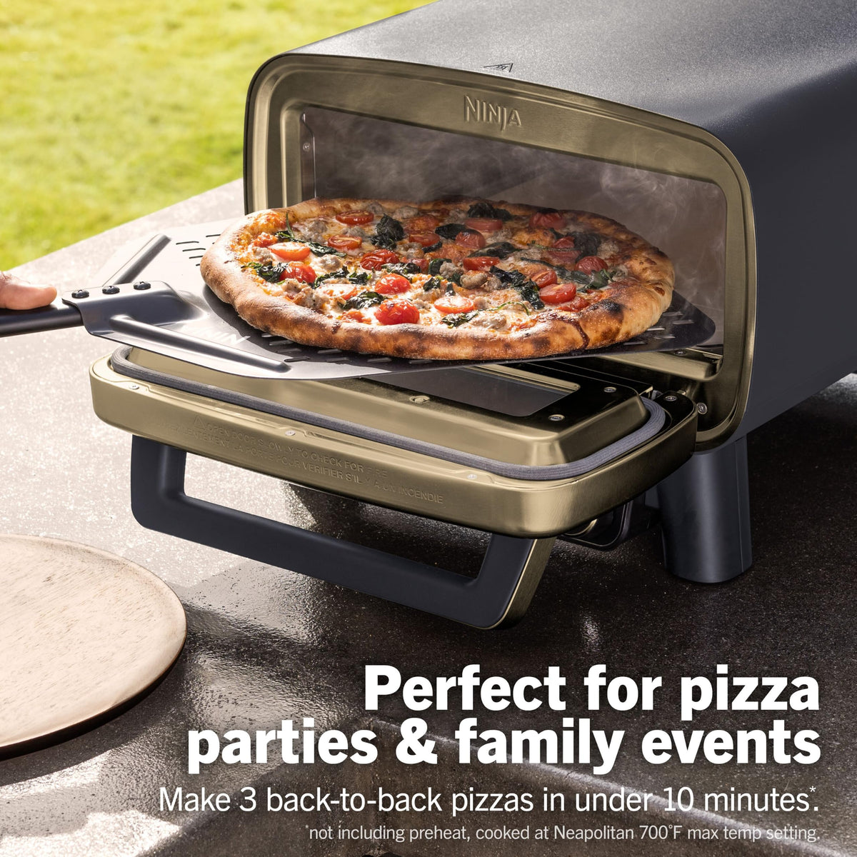 Ninja Artisan Pizza Oven, 12-in/30.5cm 3-Min Pizza, 700F/371°C, 5-n-1, Gray 🍁 All In One Marketplace Canada