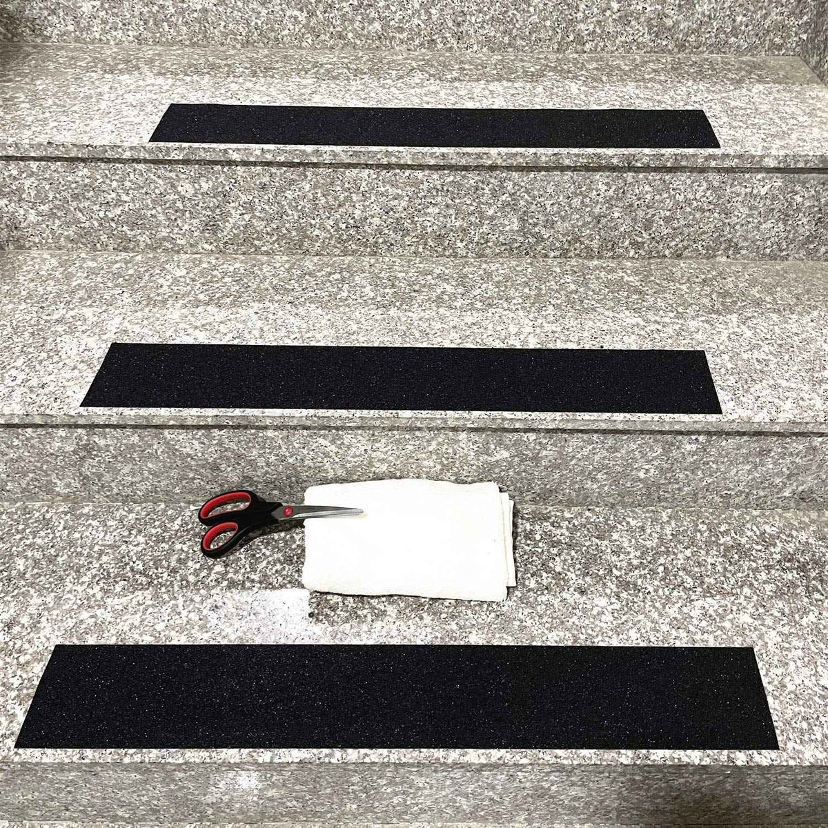 Cosimixo 4" x 35Ft Heavy Duty Anti Slip Tape for Stairs Outdoor, Waterproof Grip Tape Safety Non Skid Roll for Stair Steps Traction Tread Staircases Anti-Slip Strips Black 🍁 All In One Marketplace Canada