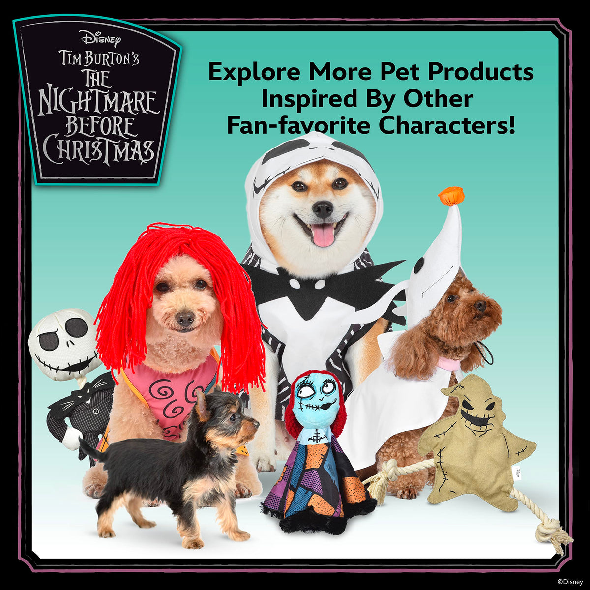 Disney for Pets Halloween Nightmare Before Christmas Sally Dog Costume - Officially Licensed Halloween Costumes for Dogs, Size Large