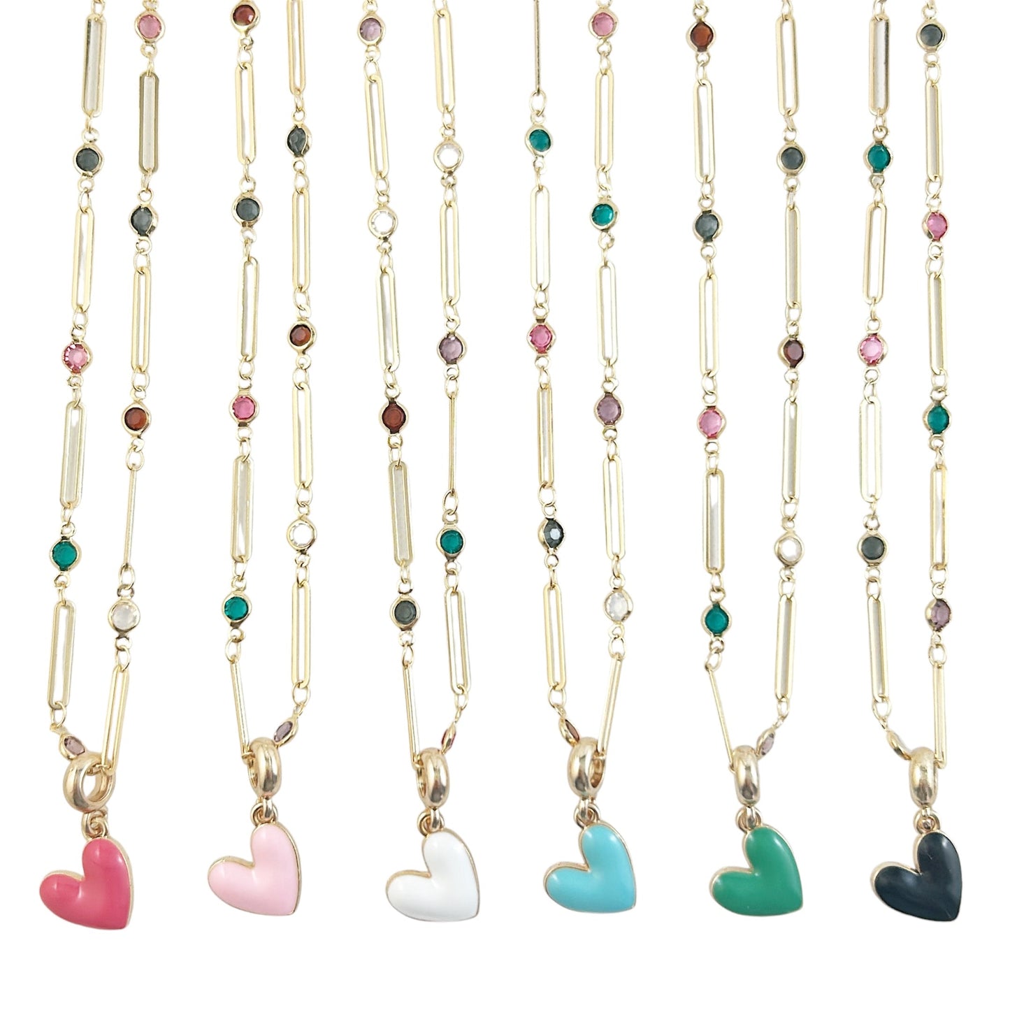 Heart Pop Necklace - Blue Belle