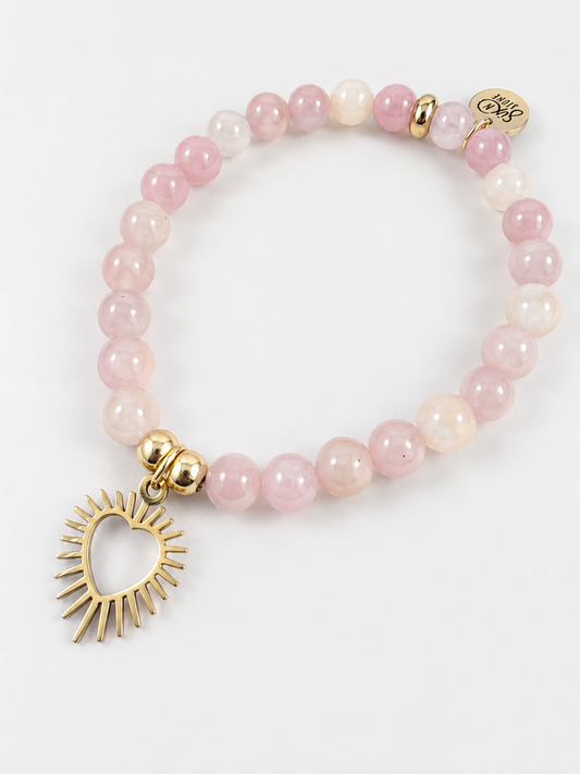 Kunzite Spiked Heart Bracelet
