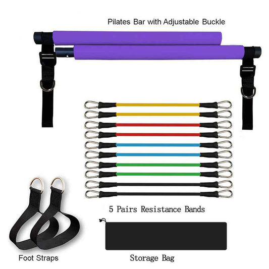 Portable Resistance Bands Set – Fitness, Yoga & Pilates Home Workout Equipment