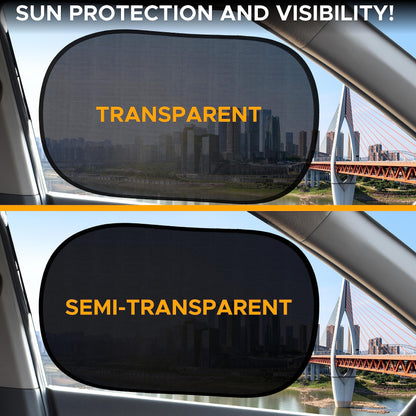 EcoNour Car Window Shades for Baby (4 Pack) - 20"x12" | Sun Shade for Car Window for Kids | Shades for Side Windows | Automotive Sun Protection from UV and Sun Glare | Baby Accessories 🍁 All In One Marketplace Canada