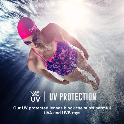 Speedo Women's Swim Goggles Mirrored Vanquisher 2.0 - Aqua, One Size 🍁 All In One Marketplace Canada