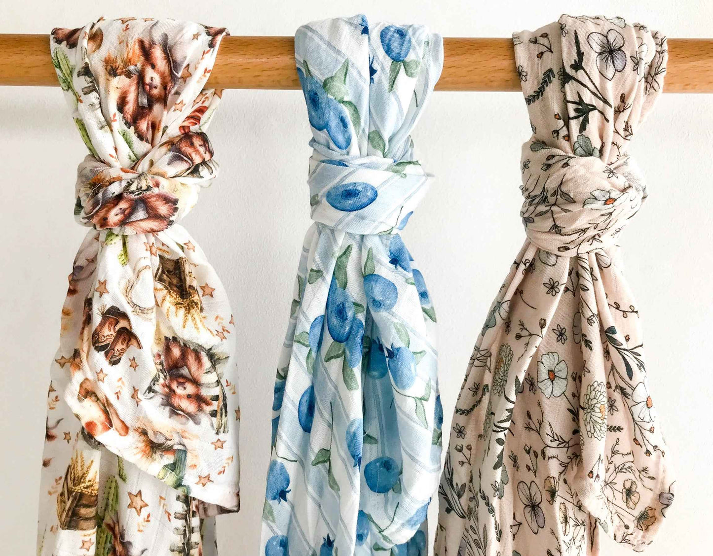 Mousseline de bambou floral