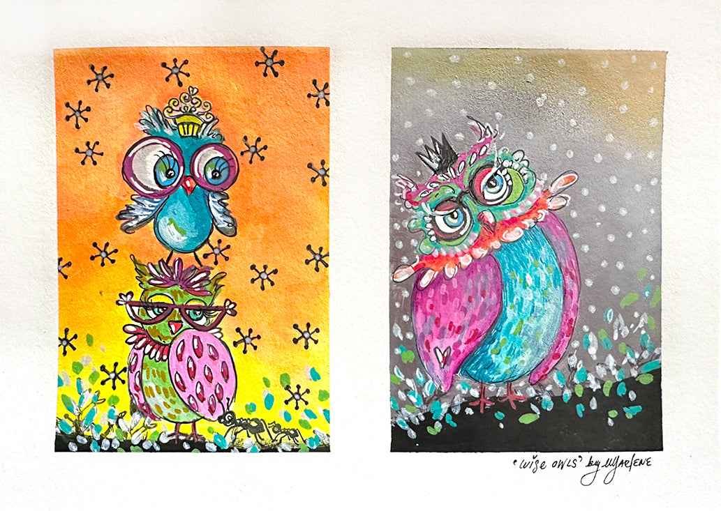 ABM Clear Stamp Owlicious Signature Collection 148x210x3mm 9 PC nr.637