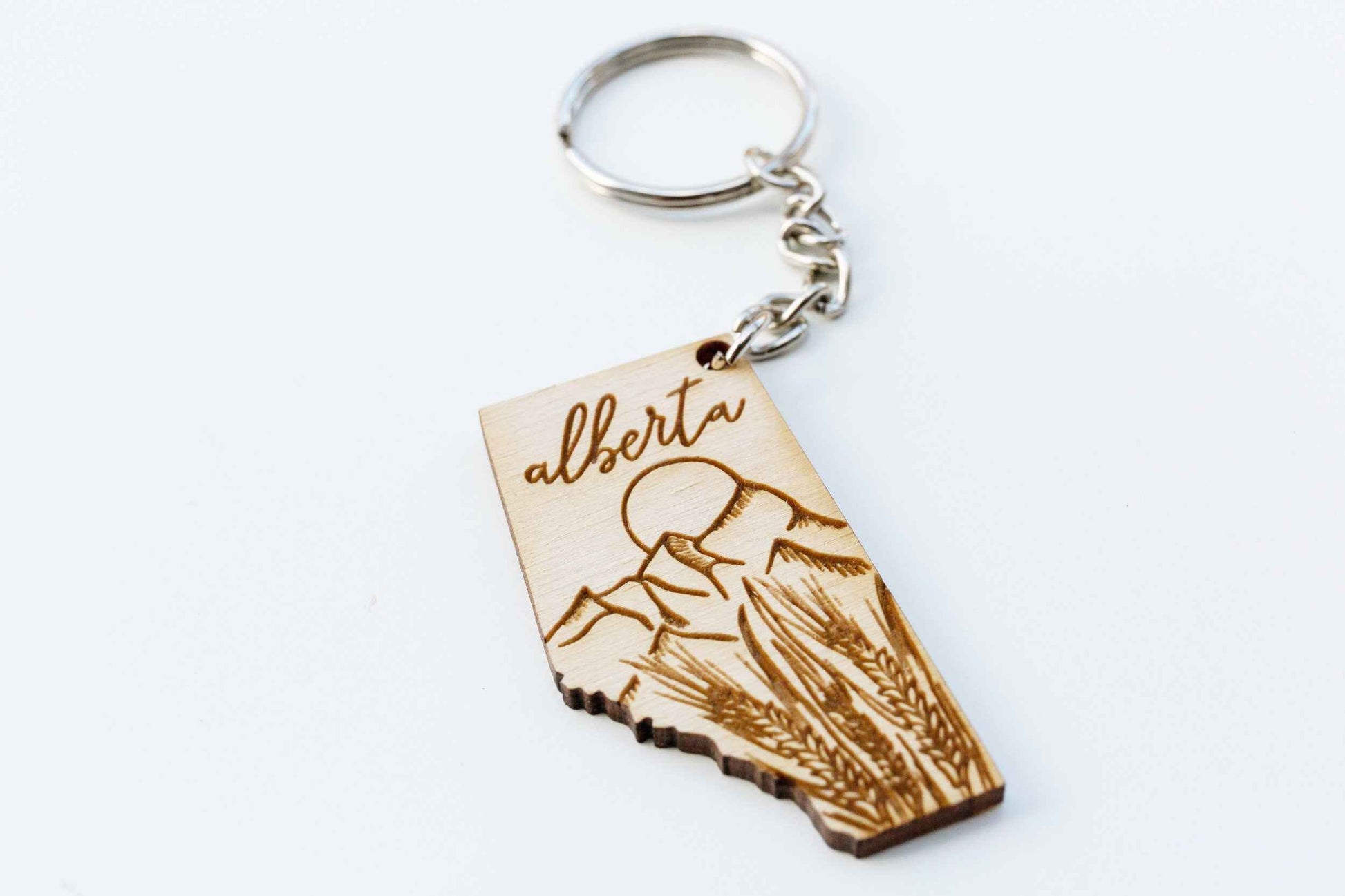 Wood Mountain Alberta Keychain