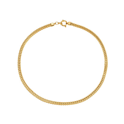 ALICE Gold: Chunky Link Chain Necklace with Ring Fastener Pendant