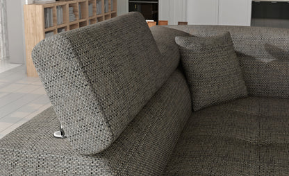 Anton Two-Tone Storage Sleeper Sectional Sofa - Grey/Black