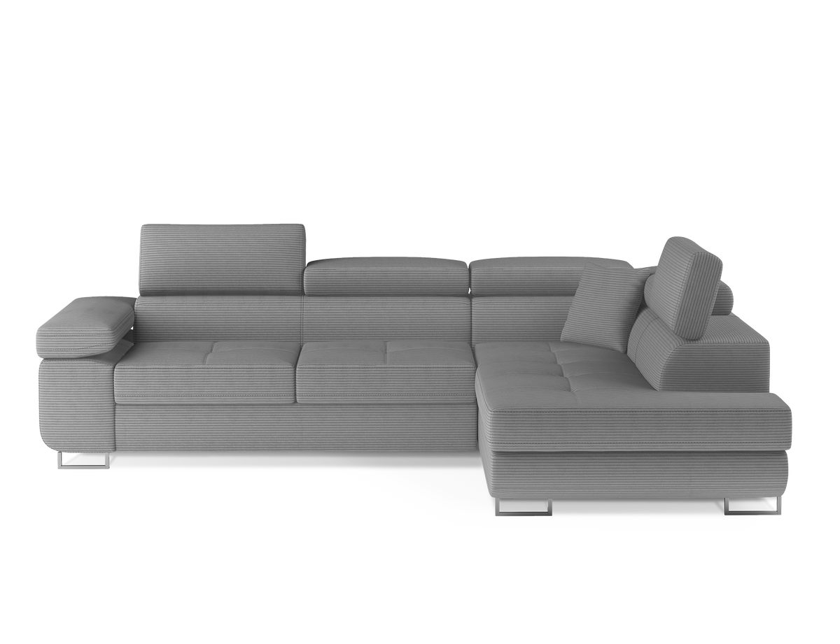 Anton Storage Sleeper Sectional Sofa - Grey