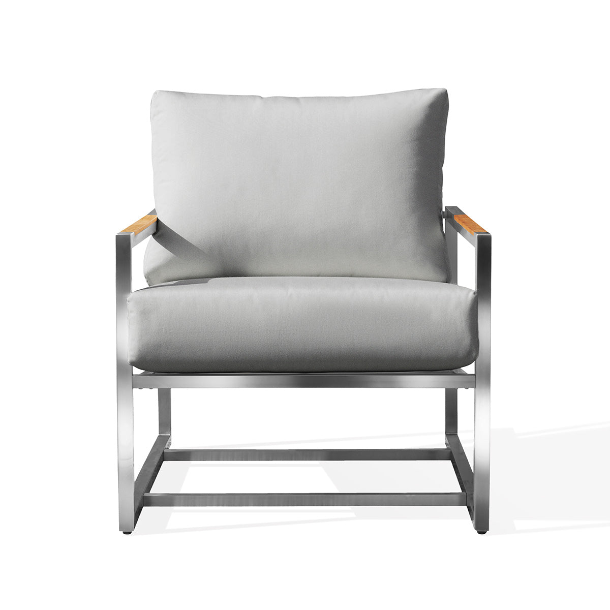 Acacia Stainless Steel Club Chair with Sunbrella® Cushions - AURABAGS SHOP