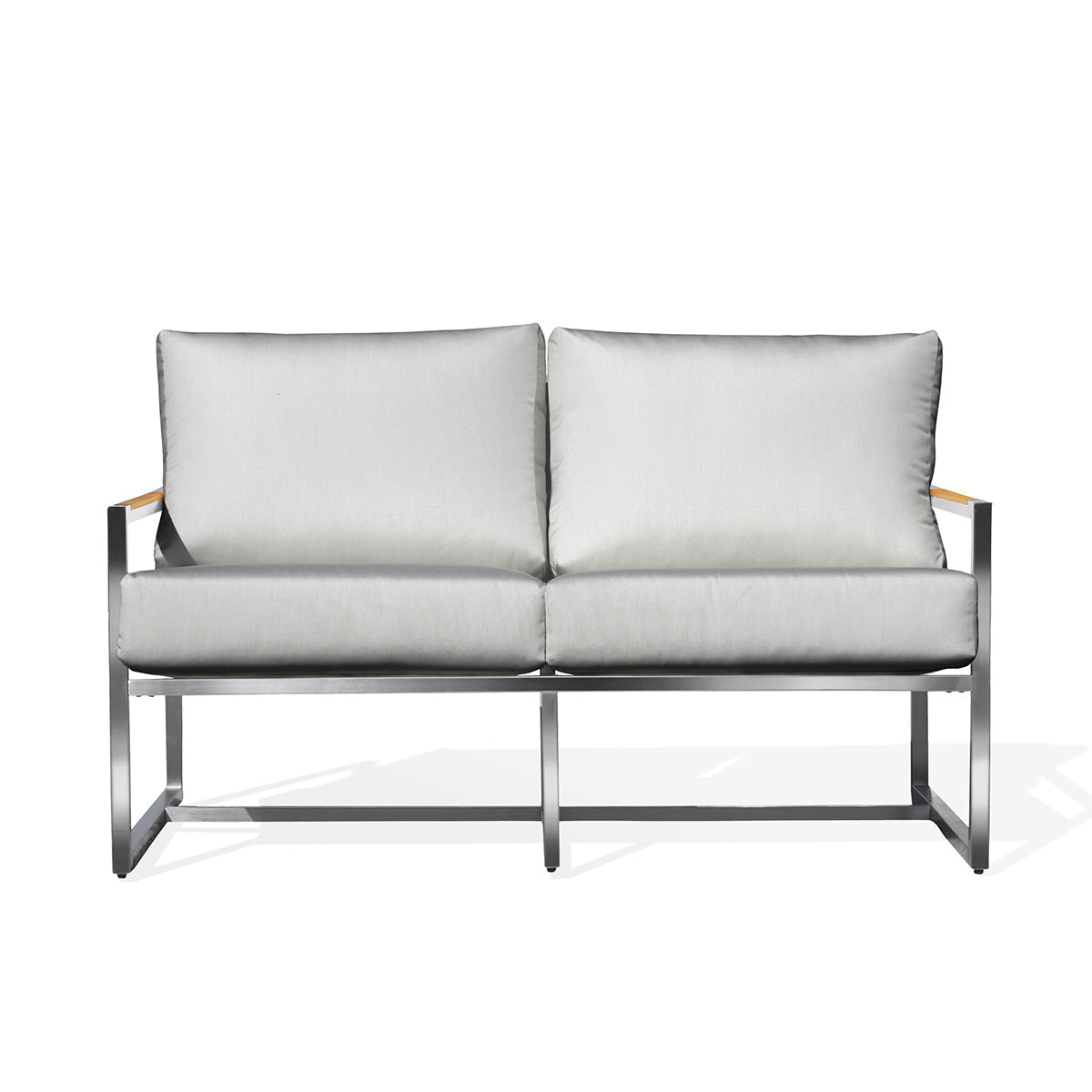 Acacia Stainless Steel Loveseat with Sunbrella® Cushions - AURABAGS SHOP