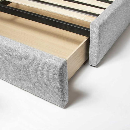 Angie Modern Storage Drawer Bed - Grey