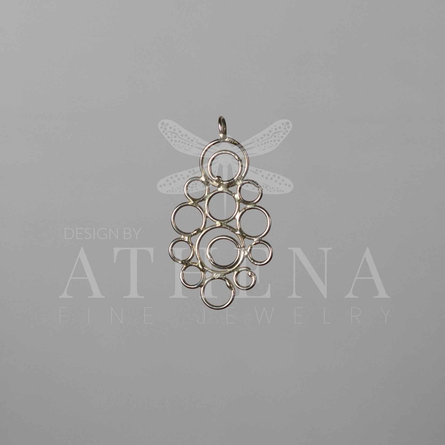 Handmade Sterling Silver Circles Pendant – One of a Kind, Organic Design