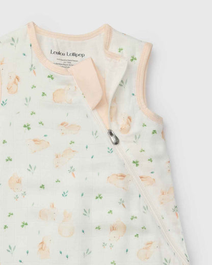 Baby Bamboo Muslin Sleep Sack 0.5 TOG - Bunny Meadow
