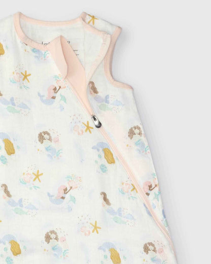 Baby Bamboo Muslin Sleep Sack 0.5 TOG - Mermaids