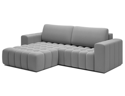 Bonett 4 Seater Storage Sleeper Chaise Sofa - Grey