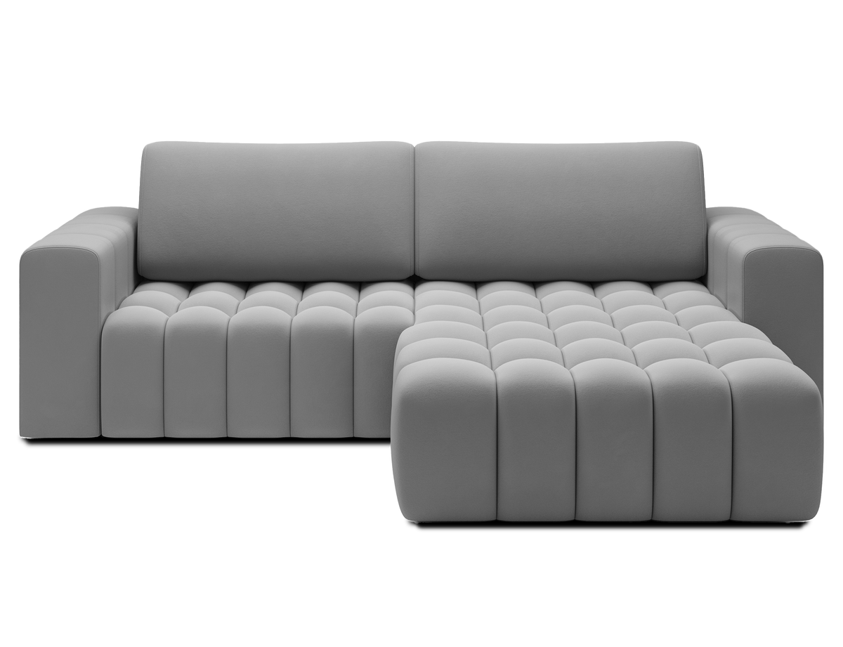 Bonett 4 Seater Storage Sleeper Chaise Sofa - Grey