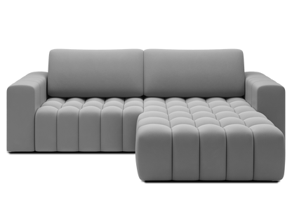 Bonett 4 Seater Storage Sleeper Chaise Sofa - Grey