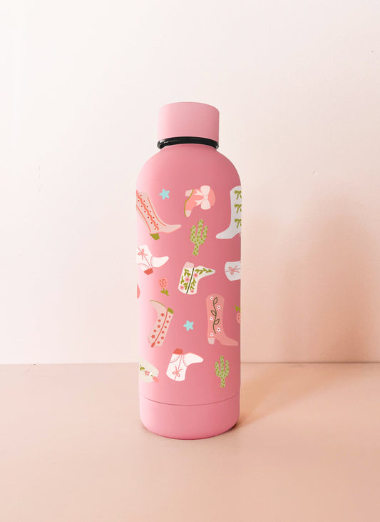 Edelstahlflasche 17oz Hot Pink - Cowgirl
