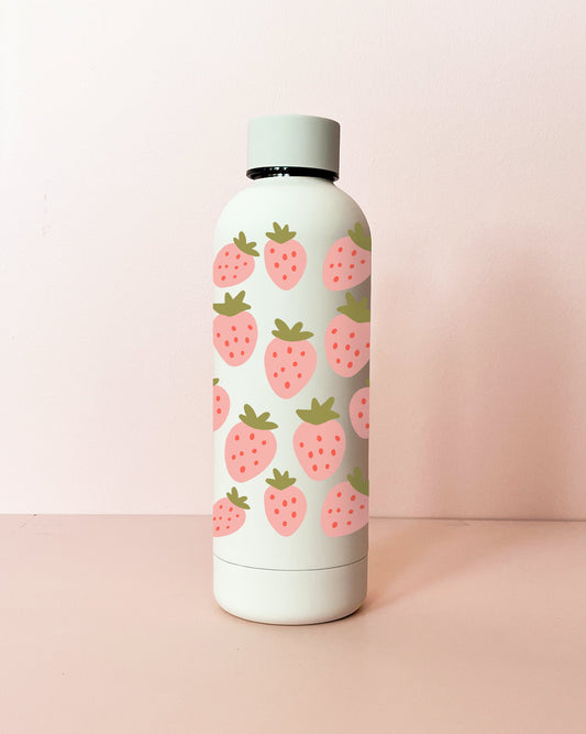 17oz Edelstahlflasche – Erdbeerfeldcreme