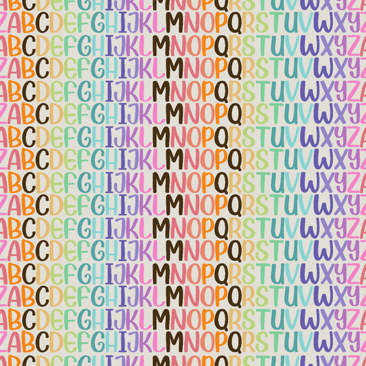 Back to School - Alphabet Print Adhesive Vinyl
