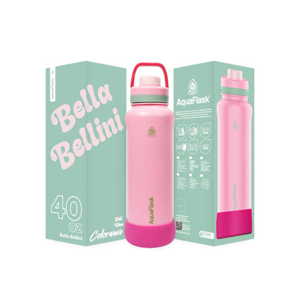 AquaFlask Colorwave 40oz Becher – Doppelwandiger Edelstahl, hält Getränke heiß und & kalt, auslaufsicher