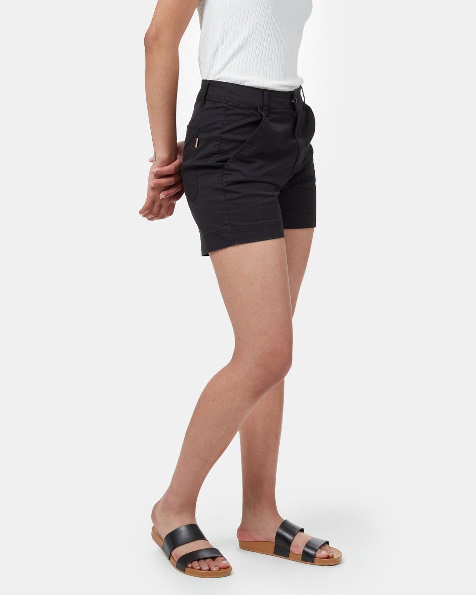 Twill-Short mit hohem Bund
