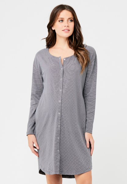 Blake Organic Long Sleeve Maternity and Nursing Nightgown
