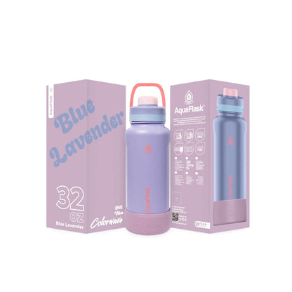 Aqua Flask Colorwave 32oz – Edelstahl, vakuumisoliert, Heiß- & Kaltgetränke, auslaufsicher, Reise- & Bürotasse