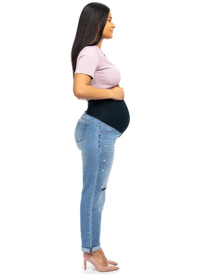 Maternity 28" Boyfriend Jean w/ Bellyband