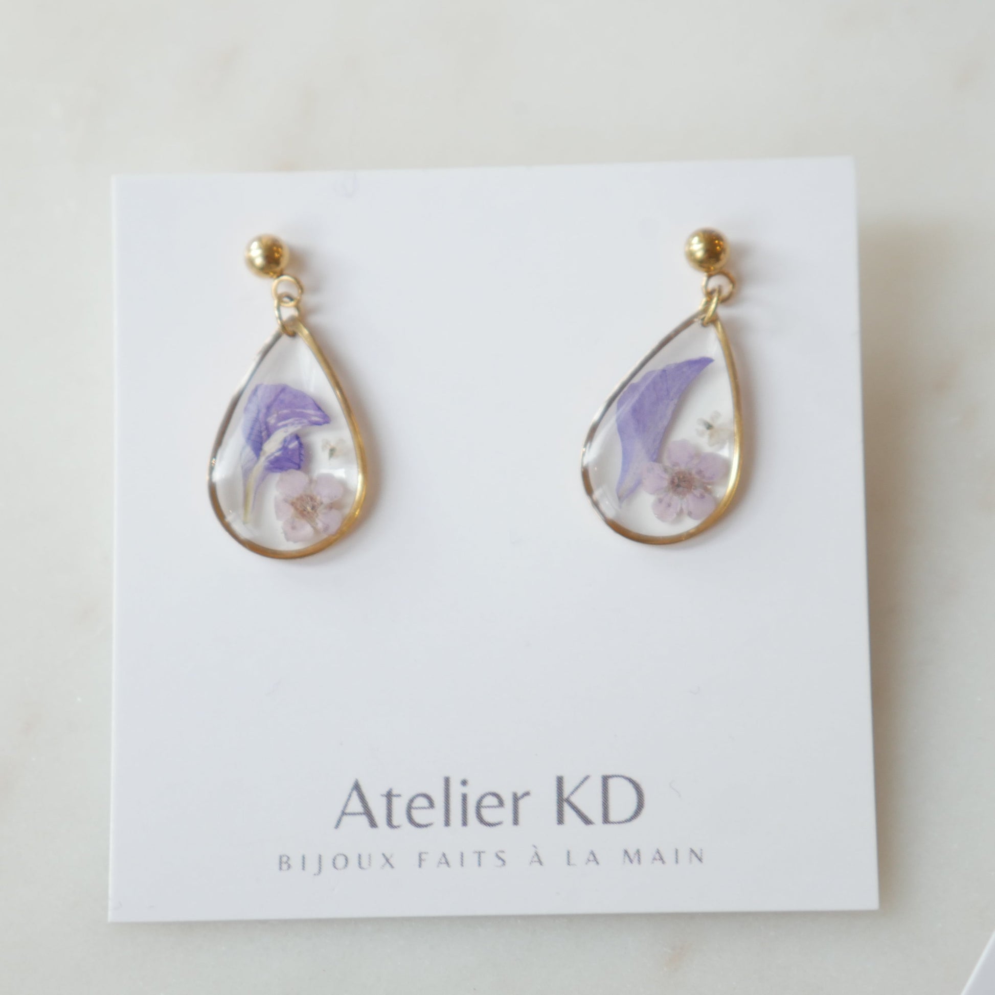 Boucles d'oreilles Léa - goutes (moyen 15mm)