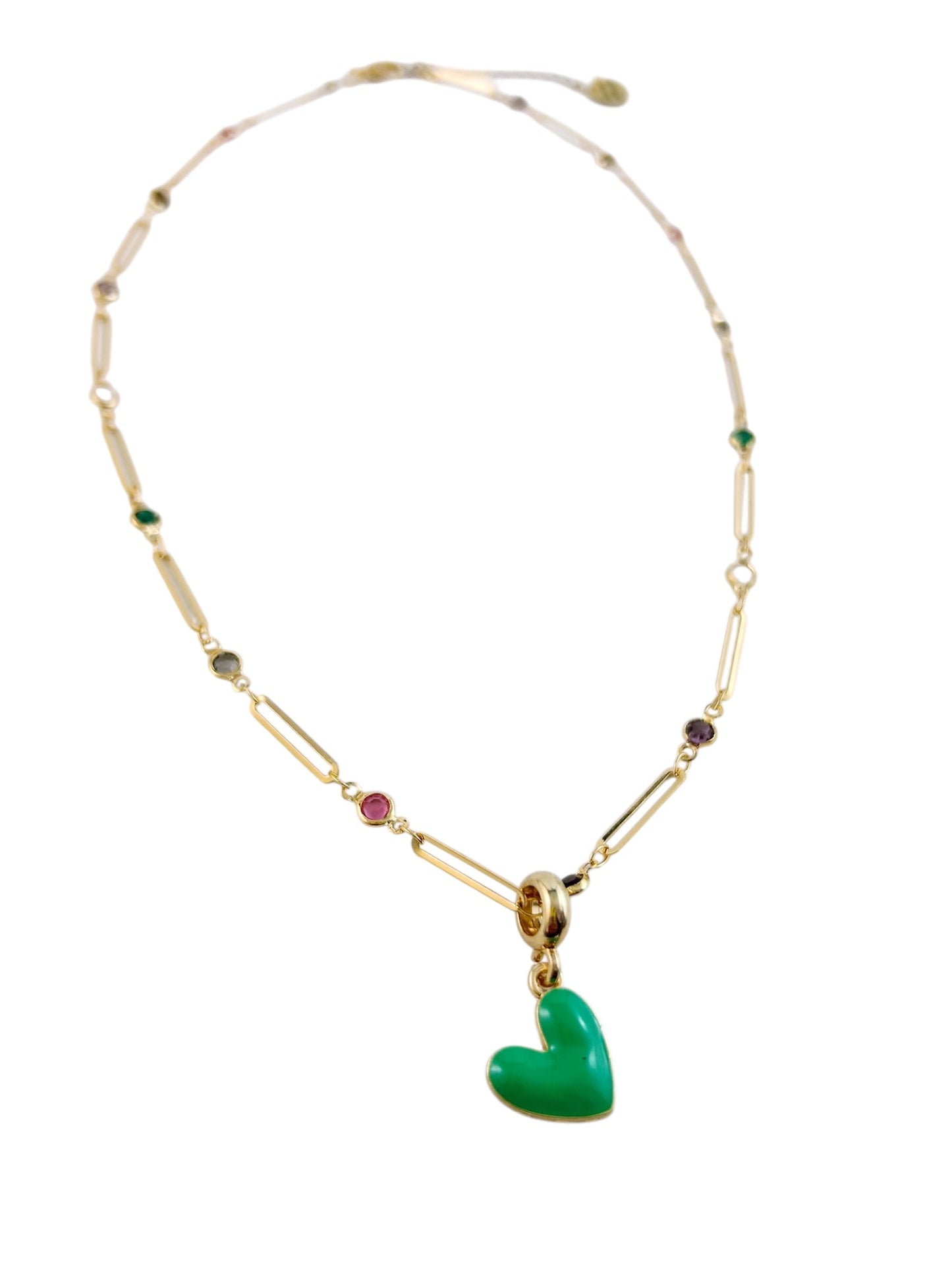 Heart Pop Necklace - Minty