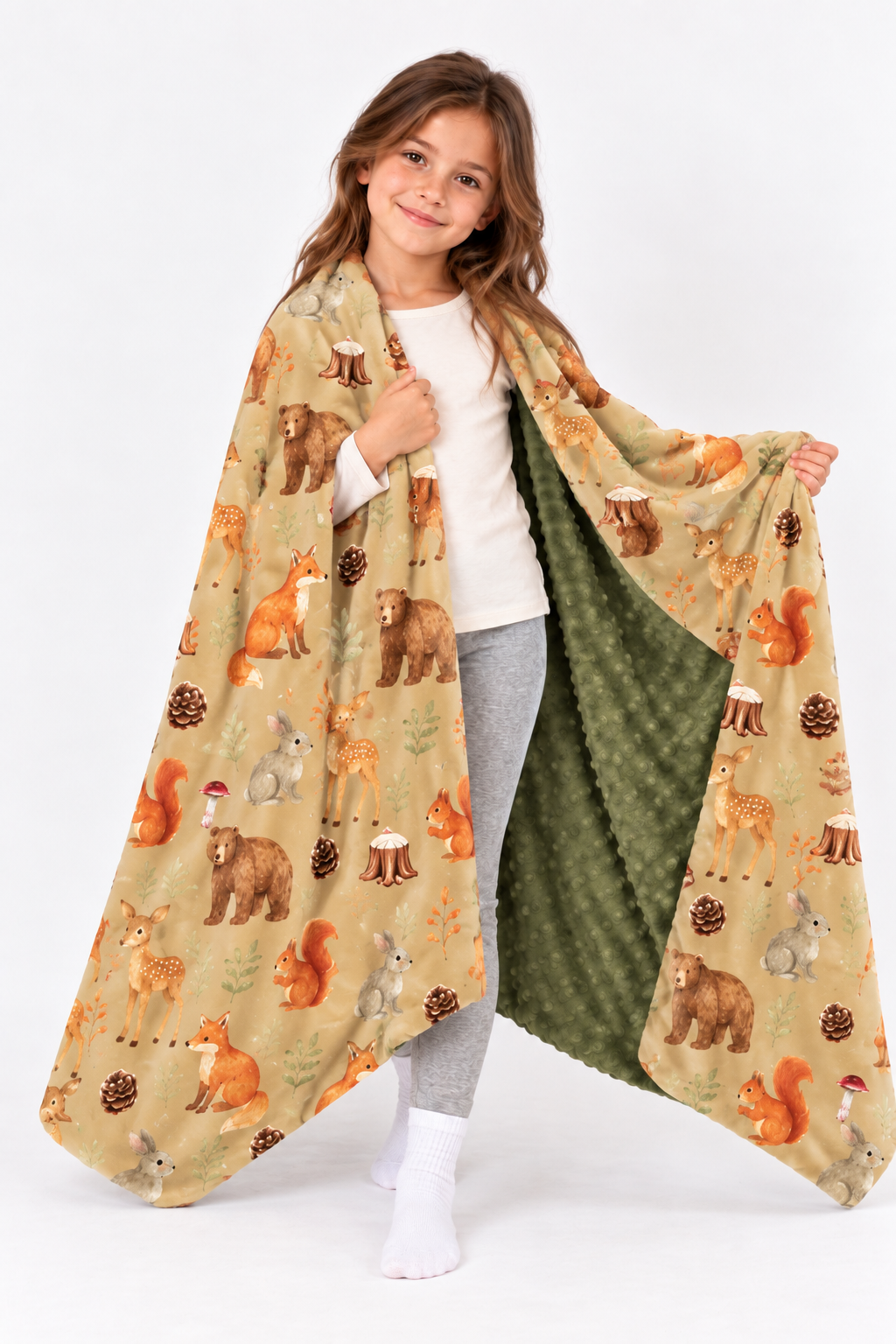 Couverture minky copain des bois 🦊 moyenne