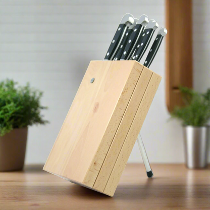 Messerblockhalter - Milly Buchenholz - (Messer nicht enthalten)