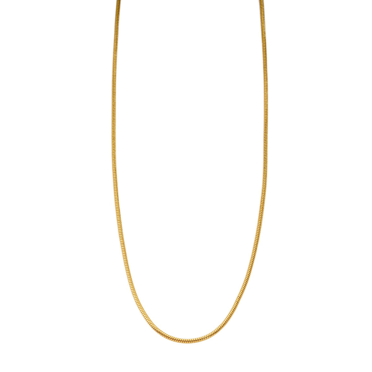 AYSHA: Dainty Snake Skin Textured Gold Chain Necklace