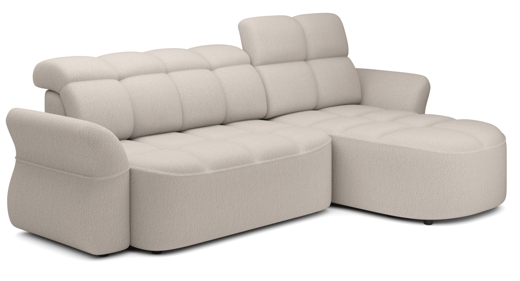 Beneth Storage Sleeper Chaise Sofa - Ivory Cream