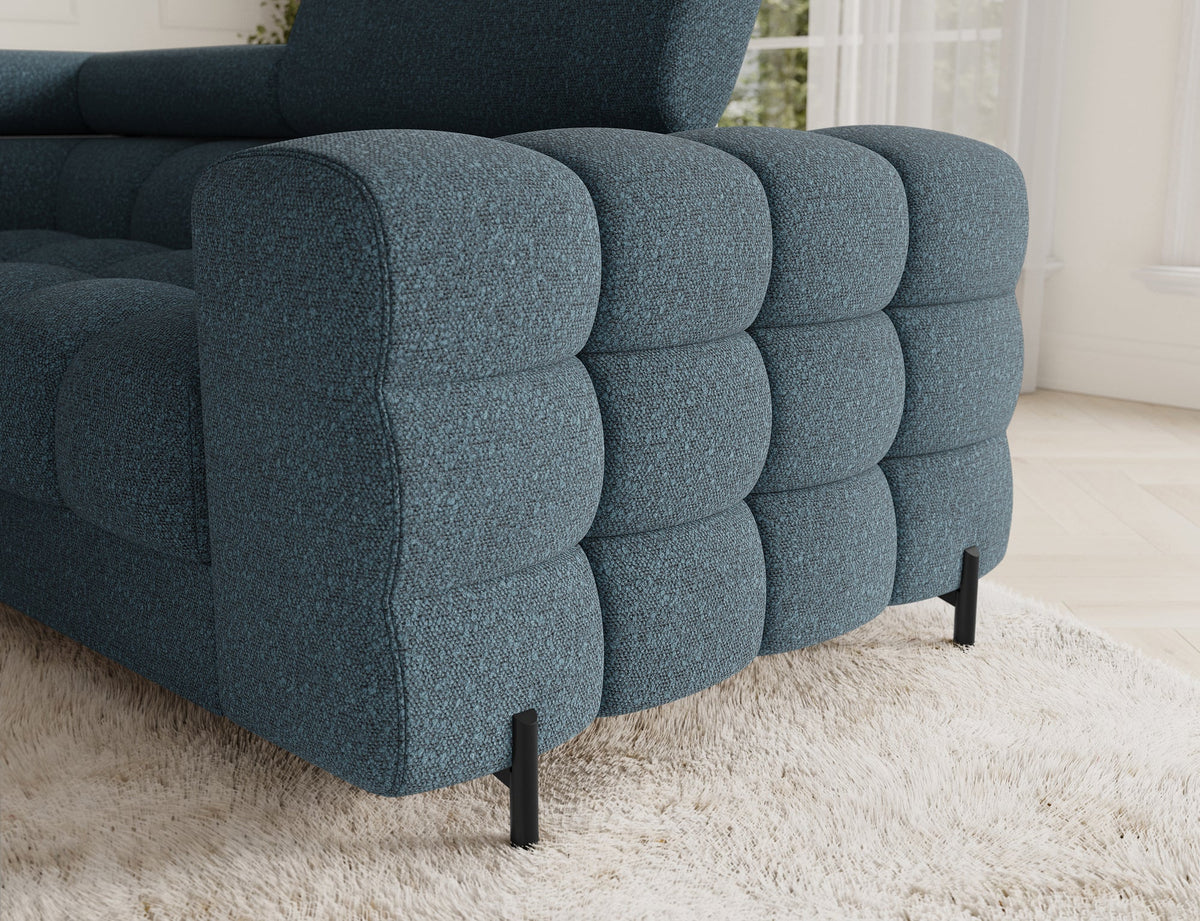 Fectory Sectional Storage Sleeper Chaise Sofa - Blue